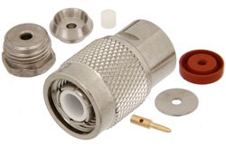 PE4448 - TNC Male Connector Clamp/Solder Attachment for RG178, RG196