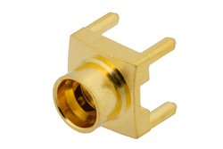 SMP Male Connector Solder Attachment Thru Hole PCB