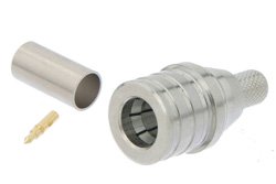 PE44503 - QMA Male Connector Crimp/Solder Attachment for PE-C195, PE-P195, RG58, RG141, RG303, LMR-195, 0.195 inch