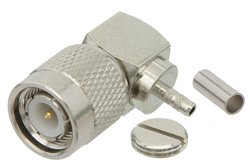 TNC Male Right Angle Connector Crimp/Solder Attachment for