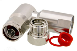 PE44554 - N Male Right Angle Low PIM Connector Clamp/Non-Solder Contact Attachment for 1/2 inch Helical