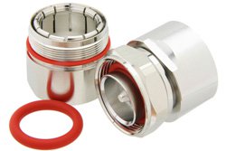 PE44558 - 7/16 DIN Male Connector Clamp/Solder Attachment For 7/8 inch Helical