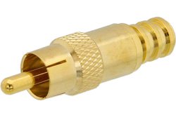 PE44583 - 75 Ohm RCA Male Precision Connector Crimp/Solder Attachment for 1855A-BK, 1855A-BL, 1855A-BR, 1855A-GR, 1855A-GY, 1855A-OR, 4855R-BK, 4855R
