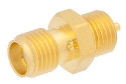 PE44591 - SMA Female Bulkhead Mount Precision Connector Solder Attachment Stub Terminal, .250 inch Diameter