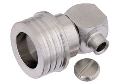PE44604 - QN Male Right Angle Low PIM Connector Solder Attachment for PE-SR402AL, PE-SR402FL, PE-SR402FLJ, PE-SR402TN, RG402, IP68