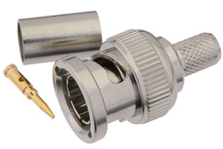 PE44626 - 75 Ohm BNC Male Connector Crimp/Solder Attachment for Belden 1505A