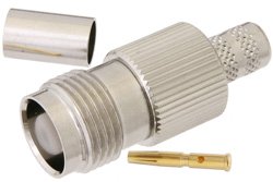 PE44636 - TNC Female Connector Crimp/Solder Attachment for PE-C240, RG8X, 0.240 inch, LMR-240, LMR-240-DB, LMR-240-UF