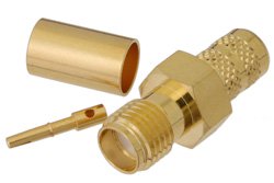 PE44639 - SMA Female Connector Crimp/Solder Attachment for PE-C240, RG8X, .240 inch, LMR-240, LMR-240-DB, LMR-240-UF