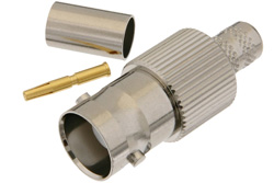 PE44642 - BNC Female Connector Crimp/Solder Attachment for PE-C240, RG8X, .240 inch, LMR-240, LMR-240-DB, LMR-240-UF