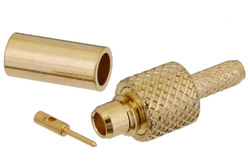 PE44645 - MMCX Plug Connector Crimp/Solder Attachment For RG178, RG196, Easy Grip