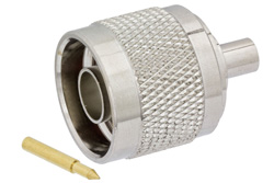 PE44701 - N Male Connector Solder Attachment for PE-SR402AL, PE-SR402FL, PE-SR402FLJ, PE-SR402TN, RG402
