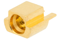 SMP Male Limited Detent Connector Solder Attachment End Launch PCB, Up To 8 GHz
