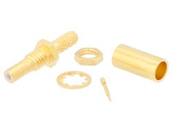 SSMB Jack Bulkhead Connector Crimp/Solder Attachment For SSMB Jack Bulkhead Connector Crimp/Solder Attachment For