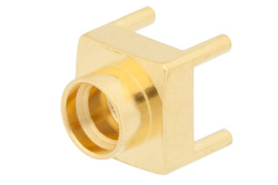 SMP Male Connector Solder Attachment Thru Hole PCB, Up To 8 GHz Full Detent