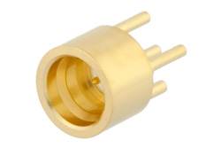 SMP Male Limited Detent Connector Solder Attachment Thru Hole PCB .127 inch Pin Length