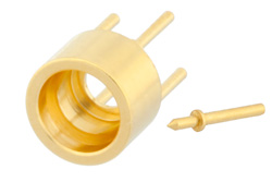 SMP Male Limited Detent Connector Solder Attachment Thru Hole PCB Non Captive Center Contact