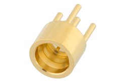 SMP Male Full Detent Connector Solder Attachment Thru Hole PCB .140 inch Pin Length