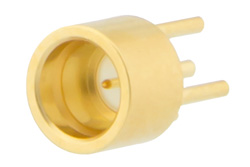 SMP Male Smooth Bore Connector Solder Attachment Thru Hole PCB 3 Leg Version