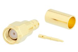 PE45040 - SMA Male Connector Crimp/Solder Attachment for LMR-200, PE-C200