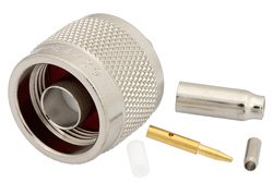 PE45167 - N Male Connector Crimp/Solder Attachment for RG188-DS, RG316-DS