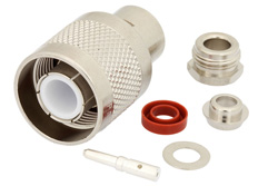 PE4519 - SC Male Connector Clamp/Solder Attachment for RG55, RG58, RG141, RG142, RG223, RG303, RG400, PE-C195, PE-P195, LMR-195