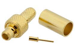 PE45190 - MMCX Plug Connector Crimp/Solder Attachment for RG188-DS, RG316-DS