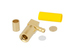 PE45195 - SSMB Plug Right Angle Connector Crimp/Solder Attachment for RG178, RG196