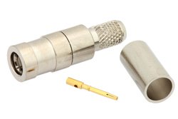 PE4523 - SMB Plug Connector Crimp/Solder Attachment for RG58, RG303, RG141, PE-C195, PE-P195, LMR-195, 0.195 inch