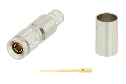 PE45234 - 75 Ohm 1.0/2.3 Plug Push-On Connector Crimp/Crimp Attachment for RG59B/U