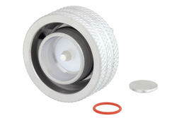 PE45303 - 4.3-10 Male Right Angle Low PIM Push-On Connector Solder Attachment for RG402, PE-SR402AL, PE-SR402FL, PE-SR402FLJ, IP67 Rated