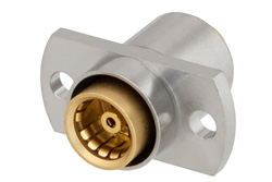 PE45326 - BMA Jack Slide-On Connector Solder Attachment 2 Hole Flange Mount for RG402, PE-SR402AL, PE-SR402FL, PE-SR402FLJ, PE-SR402TN, Gold Plated