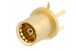 PE45338 - BMA Jack Slide-On Connector Solder Attachment Surface Mount PCB