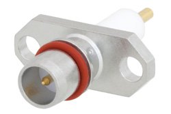 PE45344 - BMA Plug Slide-On Connector Solder Attachment 2 Hole Flange Mount Stub Terminal, .481 inch Hole Spacing
