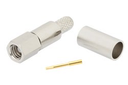 PE45396 - SMC Plug Connector Crimp/Solder Attachment for RG55, RG142, RG223, RG400