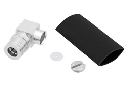PE45431 - QMA Male Right Angle Connector Solder Attachment for SPP-250-LLPL, Low PIM