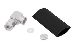 PE45434 - SMA Male Right Angle Connector Solder Attachment for SPP-250-LLPL, Low PIM