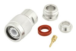 PE45437 - TNC Male Connector Clamp/Solder Attachment for RG8X, PE-C240, .240 inch, LMR-240