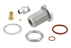 PE45447 - N Female Bulkhead Mount Connector Clamp/Solder Attachment for PE-P160LL