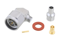 PE45448 - N Male Right Angle Connector Clamp/Solder Attachment for PE-P160LL