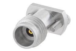 2.4mm Female Connector Clamp Attachment Vertical Launch PCB, Removable Microstrip Launch