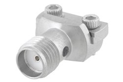 PE45465 - SMA Female Connector Clamp/Solder (Captive Contact) Attachment End Launch PCB, Microstrip/Coplanar Launch, 0.005 inch
