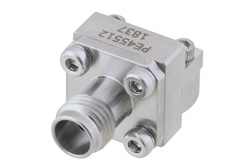 2.4mm Female Connector Clamp/Solder (Captive Contact) Attachment End Launch PCB, Removable End Launch, Low Profile