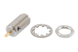 PE45547 - SMA Female Bulkhead Mount Connector Solder Attachment Pin Terminal