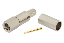 PE4558 - SMC Plug Connector Crimp/Solder Attachment for PE-P195, PE-C195, RG58, RG141, RG303, 0.195 inch, LMR-195