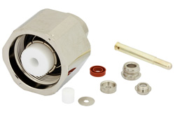 PE4565 - LC Male Connector Clamp/Solder Attachment for RG55, RG58, RG141, RG142, RG223, RG303, RG400, PE-C195, PE-P195, LMR-195