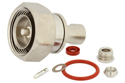 PE4566 - 7/16 DIN Male Connector Clamp/Solder Attachment For RG58, RG55, RG141, RG142, RG223, RG400