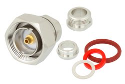 PE4567 - 7/16 DIN Male Connector Clamp/Solder Attachment for RG393, RG214, RG225, RG215, RG8