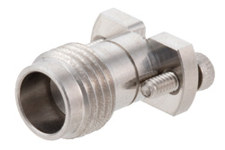 PE45689 - 1.85mm Female Connector Clamp Attachment Vertical Launch PCB for Microstrip