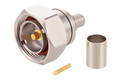 PE4571 - 7/16 DIN Male Connector Crimp/Solder Attachment for RG214, RG9, RG225, RG393