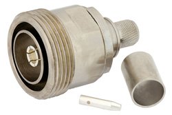 PE4575 - 7/16 DIN Female Connector Crimp/Solder Attachment for RG214, RG9, RG225, RG393
